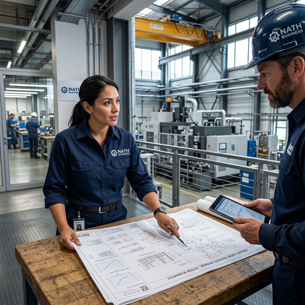 Équipe travaillant sur une solution technique